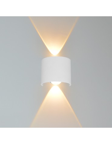 Italux Ortelo Zewnętrzna Ścienna Biały piaskowany IP54 2xLED 2W 3000K OWL-6650-1-WH-3K - produkt 2