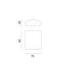 Kinkiety zewnętrzne - Italux Ortelo Zewnętrzna Ścienna Biały piaskowany IP54 2xLED 2W 3000K OWL-6650-1-WH-3K - product 3