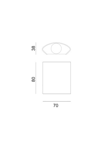 Italux Ortelo Zewnętrzna Ścienna Czarny piaskowany IP54 2xLED 2W 3000K OWL-451-1-BL - product 2
