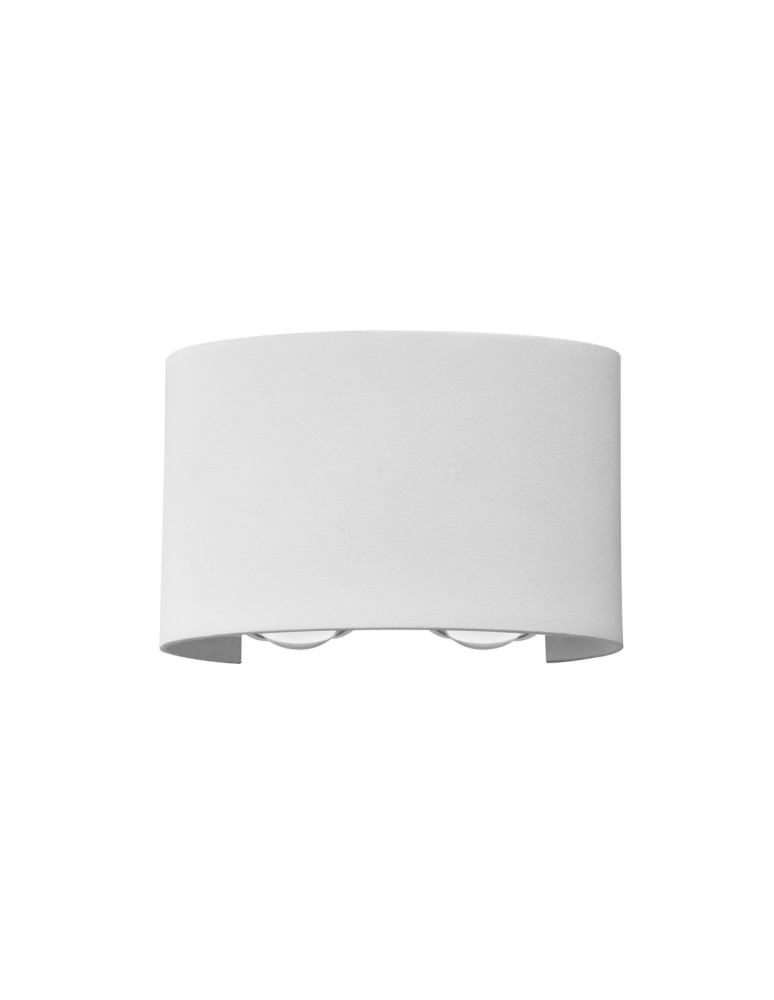 Italux Ortelo Zewnętrzna Ścienna Biały piaskowany IP54 4xLED 4W 3000K OWL-6650-2-WH-3K