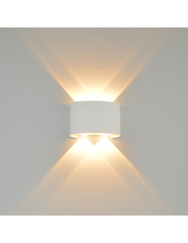 Italux Ortelo Zewnętrzna Ścienna Biały piaskowany IP54 4xLED 4W 3000K OWL-6650-2-WH-3K - produkt 2