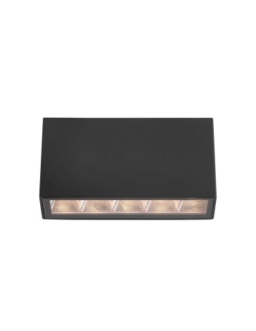 Italux Forli 4K Zewnętrzna Natynkowa Czarny piaskowany IP54 5xLED 5W 4000K OWL-2015-4K