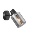 Italux Sardo Kinkiet Czarny, dymiony 1xE14 40W SPL-5581-1-BK-SG
