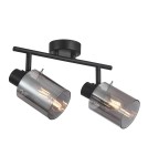Lampy sufitowe reflektory - Italux Sardo Reflektor/Spot Czarny, dymiony 2xE14 40W SPL-5581-2-BK-SG - product 1