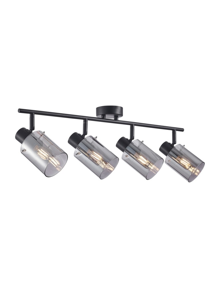 Italux Sardo Reflektor/Spot Czarny, dymiony 4xE14 40W SPL-5581-4-BK-SG