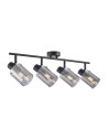 Italux Sardo Reflektor/Spot Czarny, dymiony 4xE14 40W SPL-5581-4-BK-SG