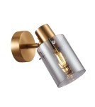 Kinkiety - Italux Sardo Kinkiet Mosiężny, dymiony 1xE14 40W SPL-5581-1-BRO-SG - product 1