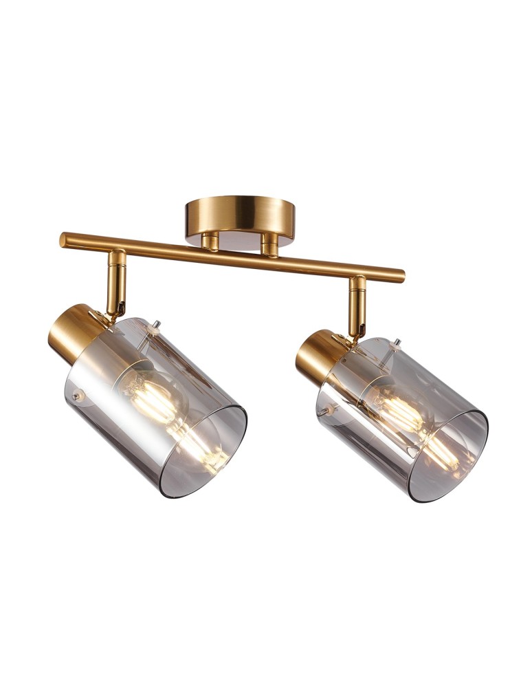 Italux Sardo Reflektor/Spot Mosiężny, dymiony 2xE14 40W SPL-5581-2-BRO-SG