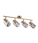 Lampy sufitowe reflektory - Italux Sardo Reflektor/Spot Mosiężny, dymiony 4xE14 40W SPL-5581-4-BRO-SG - product 1