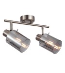 Lampy sufitowe reflektory - Italux Sardo Reflektor/Spot Srebrny, dymiony 2xE14 40W SPL-5581-2-SC-SG - product 1