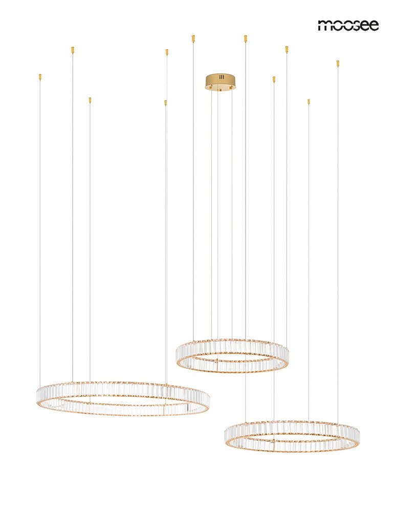 MOOSEE lampa wisząca LIBERTY 3A złota (MSE1501100189) MOOSEE lampa wisząca LIBERTY 3A złota (MSE1501100189)