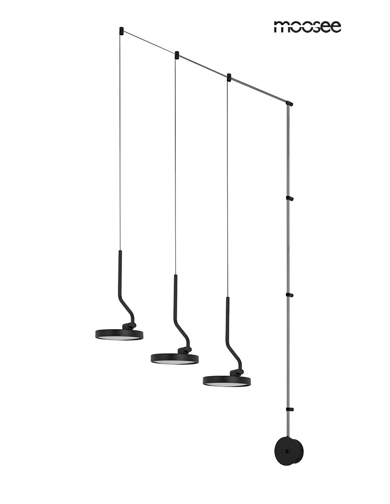 MOOSEE lampa ścienna FLAT 3 czarna (MSE010100385) MOOSEE lampa ścienna FLAT 3 czarna (MSE010100385)