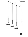MOOSEE lampa ścienna FLAT 3 czarna (MSE010100385)