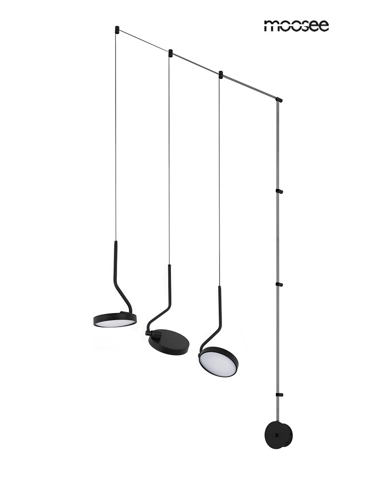 MOOSEE lampa ścienna FLAT 3 czarna (MSE010100385) MOOSEE lampa ścienna FLAT 3 czarna (MSE010100385)
