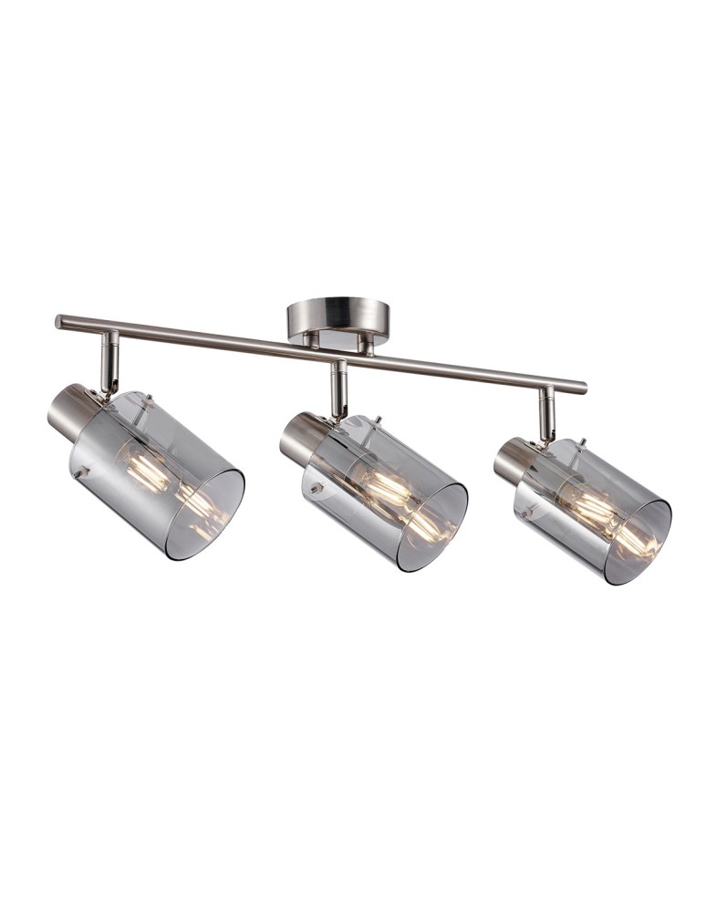 Italux Sardo Reflektor/Spot Srebrny, dymiony 3xE14 40W SPL-5581-3-SC-SG