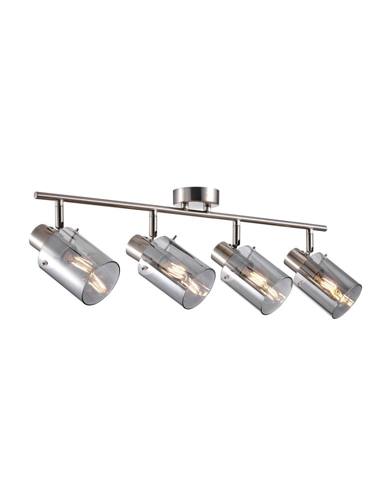 Italux Sardo Reflektor/Spot Srebrny, dymiony 4xE14 40W SPL-5581-4-SC-SG