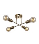 Lampy sufitowe loftowe - industrialne - Italux Formio Wisząca Mosiądz miodowy 4xE27 40W PND-4052-4-HBR - product 1