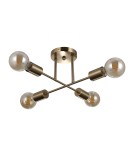 Lampy sufitowe loftowe - industrialne - Italux Formio Wisząca Mosiądz miodowy 4xE27 40W PND-4052-4-HBR - product 2