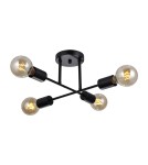 Lampy sufitowe loftowe - industrialne - Italux Formio Wisząca Czarny mat 4xE27 40W PND-4052-4-BL - product 1