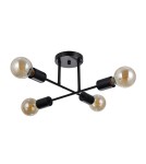 Lampy sufitowe loftowe - industrialne - Italux Formio Wisząca Czarny mat 4xE27 40W PND-4052-4-BL - product 2