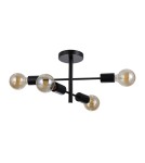 Lampy sufitowe loftowe - industrialne - Italux Piansi Wisząca Czarny mat 4xE27 40W PND-4025-4-BL - product 2