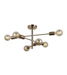 Lampy sufitowe loftowe - industrialne - Italux Piansi Wisząca Mosiądz miodowy 6xE27 40W PND-4025-6-HBR - product 1