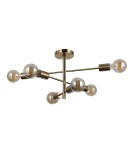 Lampy sufitowe loftowe - industrialne - Italux Piansi Wisząca Mosiądz miodowy 6xE27 40W PND-4025-6-HBR - product 2