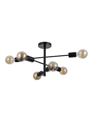 Italux Piansi Wisząca Czarny mat 6xE27 40W PND-4025-6-BL - produkt 2