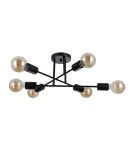 Lampy sufitowe loftowe - industrialne - Italux Formio Wisząca Czarny mat 6xE27 40W PND-4052-6-BL - product 1