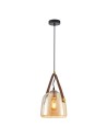 Italux Solta Wisząca Czarny, bursztynowy 1xE27 40W PND-24342-1-BK-AMB