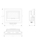 Lampy solarne - Italux Norla Solarna Czarny IP65 1xLED 50W 4000K SLR-42563-50W - product 2