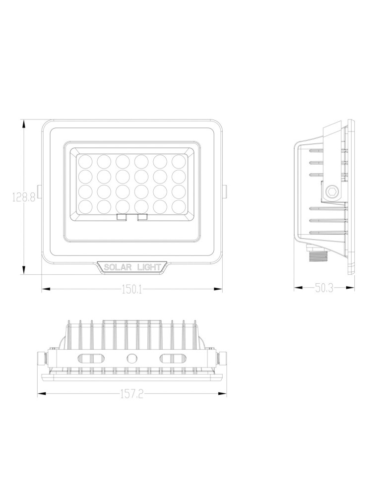 Lampy solarne - Italux Norla Solarna Czarny IP65 1xLED 50W 4000K SLR-42563-50W - product kolory-swiatla.pl 2