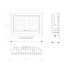 Lampy solarne - Italux Norla Solarna Czarny IP65 1xLED 200W 4000K SLR-42563-200W - product 2