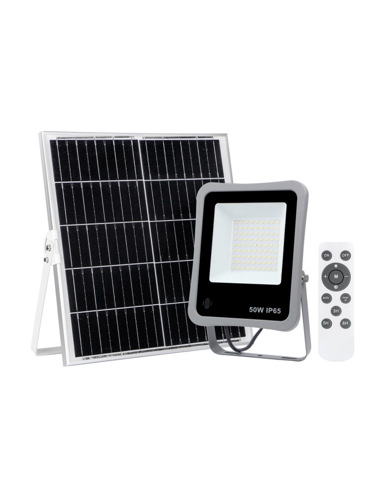 Italux Bares Solarna Szary IP65 1xLED 50W 4000K SLR-73142-50W