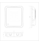 Lampy solarne - Italux Bares Solarna Szary IP65 1xLED 50W 4000K SLR-73142-50W - product 2