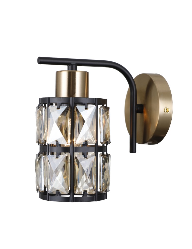 Italux Menfi Kinkiet matt black+honey brass 1xE27 40W WL-44236-1-BK-GD Italux Menfi Kinkiet matt black+honey brass 1xE27 40W WL-44236-1-BK-GD