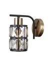 Italux Menfi Kinkiet matt black+honey brass 1xE27 40W WL-44236-1-BK-GD
