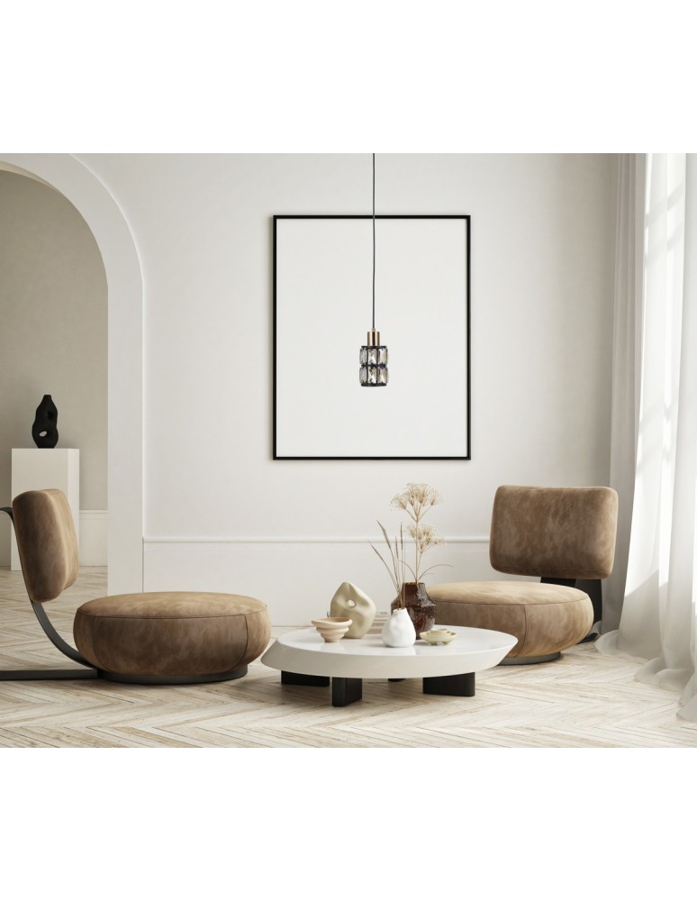 Italux Menfi Wisząca matt black+honey brass 1xE27 40W PND-44236-1-BK-GD Italux Menfi Wisząca matt black+honey brass 1xE27 40W PND-44236-1-BK-GD