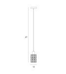 Italux Menfi Wisząca matt black+honey brass 1xE27 40W PND-44236-1-BK-GD Italux Menfi Wisząca matt black+honey brass 1xE27 40W PND-44236-1-BK-GD