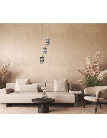Italux Menfi Wisząca matt black+honey brass 3xE27 40W PND-44236-3-BK-GD - produkt 2