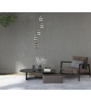Lampy wiszące - Italux Menfi Wisząca matt black+honey brass 5xE27 40W PND-44236-5-BK-GD - product 2