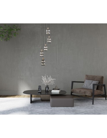 Italux Menfi Wisząca matt black+honey brass 5xE27 40W PND-44236-5-BK-GD - product 2
