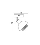 Lampy sufitowe reflektory - Italux Savio Reflektor/Spot Czarny mat, złoty 1xE14 40W SPL-27357-1-BK-GD - product 2