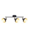 Italux Savio Reflektor/Spot Czarny mat, złoty 3xE14 40W SPL-27357-3-BK-GD