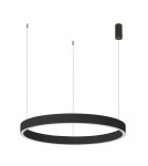 Lampy wiszące okręgi - Italux Brasco Down Wisząca Czarny 1xLED 60W 3000K+4000K PND-56215-080RPP-BK-3KS4K-TRDIMM - product 1