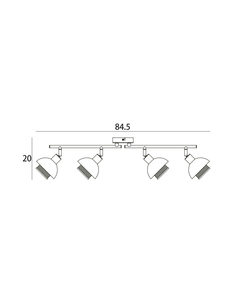 Italux Savio Reflektor/Spot Czarny mat, złoty 4xE14 40W SPL-27357-4-BK-GD
