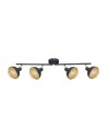 Italux Savio Reflektor/Spot Czarny mat, złoty 4xE14 40W SPL-27357-4-BK-GD