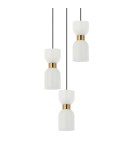 Lampy wiszące potrójne - Italux Monza Wisząca Mosiężny 3xE27 40W PND-57602-3-BK+BRO - product 2