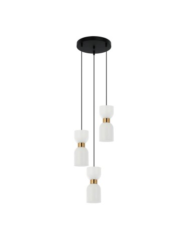 Italux Monza Wisząca Mosiężny 3xE27 40W PND-57602-3-BK+BRO