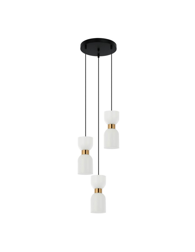 Italux Monza Wisząca Mosiężny 3xE27 40W PND-57602-3-BK+BRO